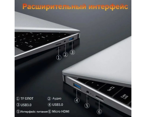 Ноутбук Intel Celeron N5095 (2.0 ГГц), RAM 8ГБ