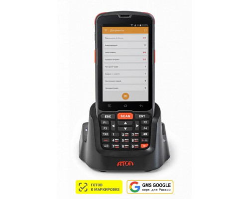 Терминал сбора данных АТОЛ Smart.Slim Plus Базовый (2D, 2/16Gb, WiFi/BT/NFC/LTE/GPS, Камера, Andr.10 GMS, ПО DataMobile Стандарт Pro)